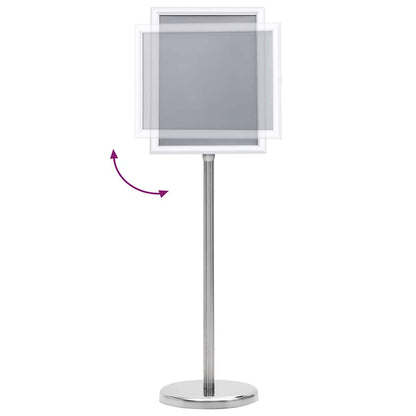 Supporti per poster 2 pcs Argento 32.7 x 24 x 108 cm Alluminio