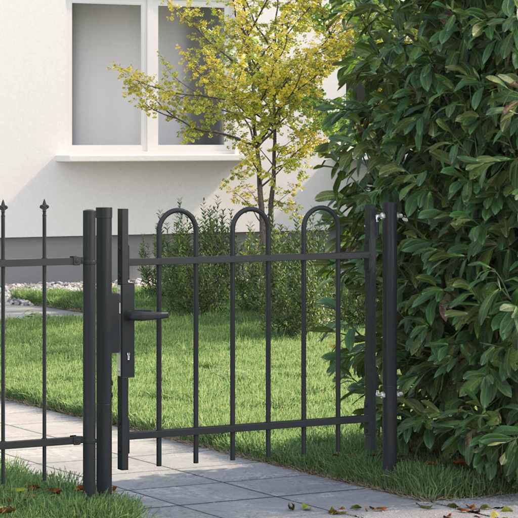 Cancello per recinzione con blocco Grigio 103 x 250 cm