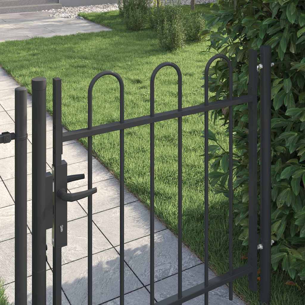 Cancello per recinzione con blocco Grigio 103 x 150 cm