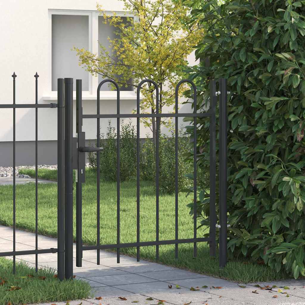 Cancello per recinzione con blocco Grigio 103 x 150 cm
