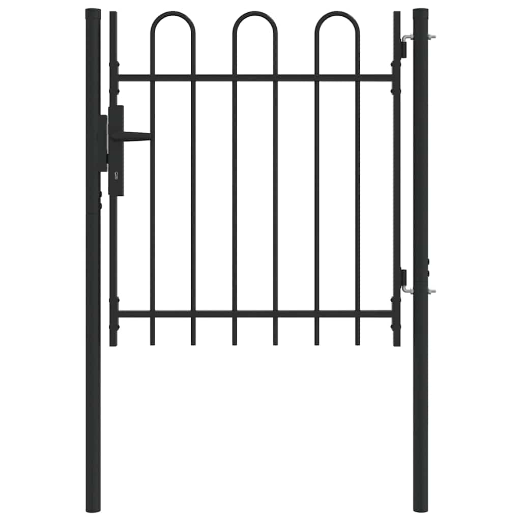 Cancello per recinzione con blocco Grigio 103 x 150 cm