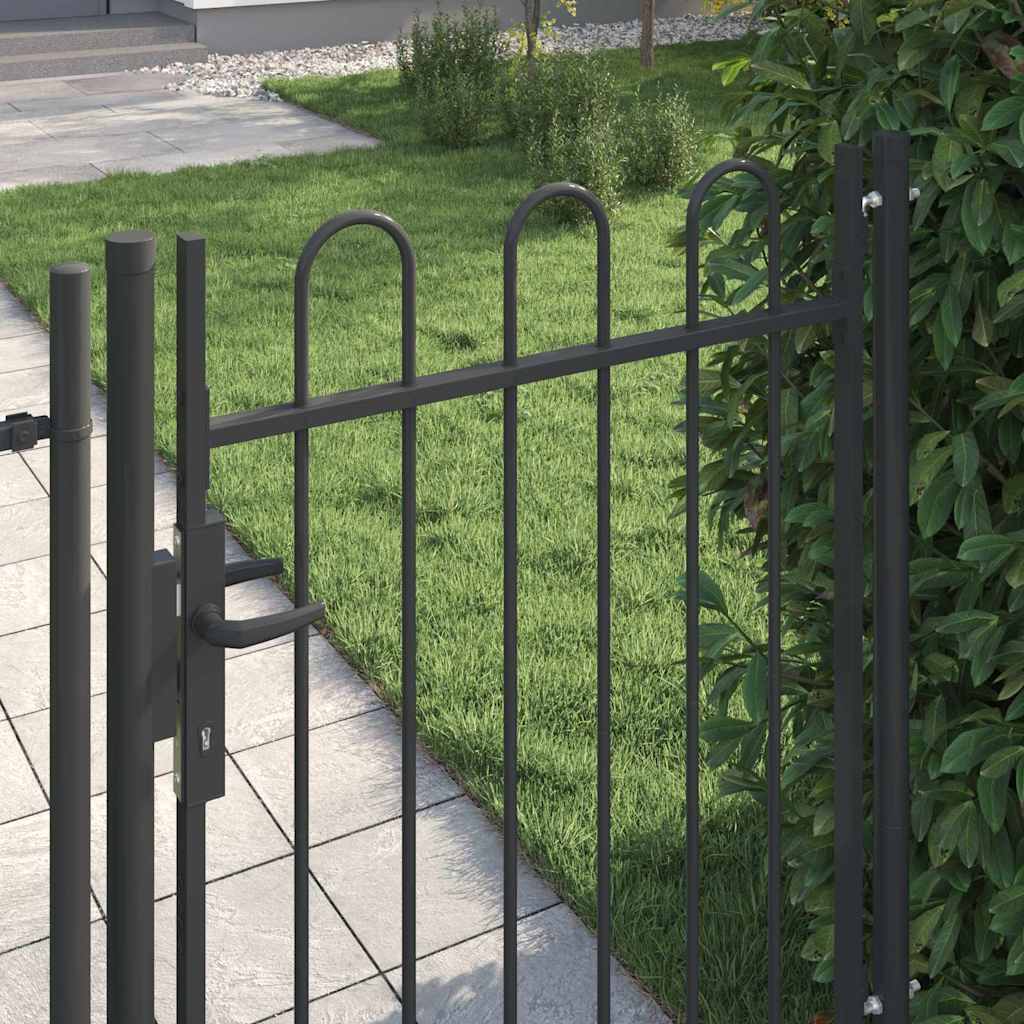 Cancello per recinzione con blocco Grigio 103 x 175 cm