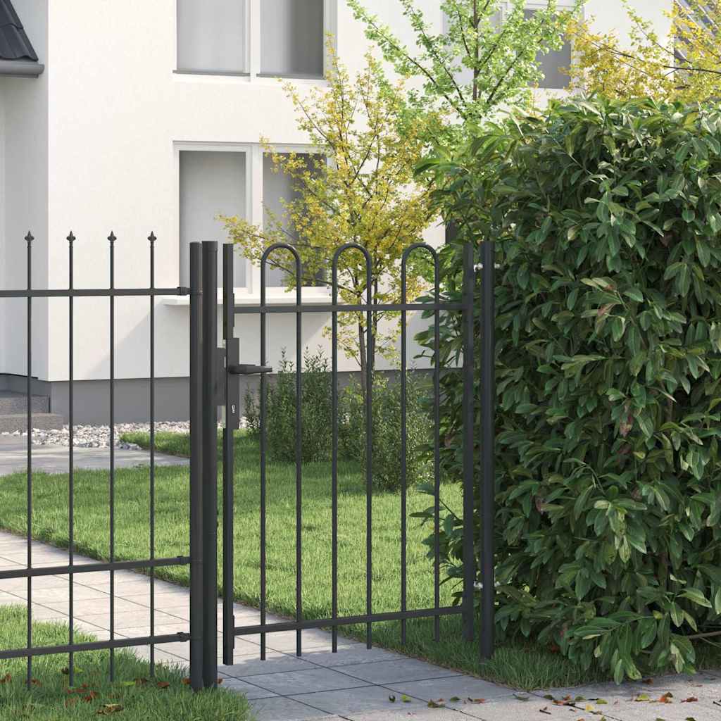 Cancello per recinzione con blocco Grigio 103 x 175 cm
