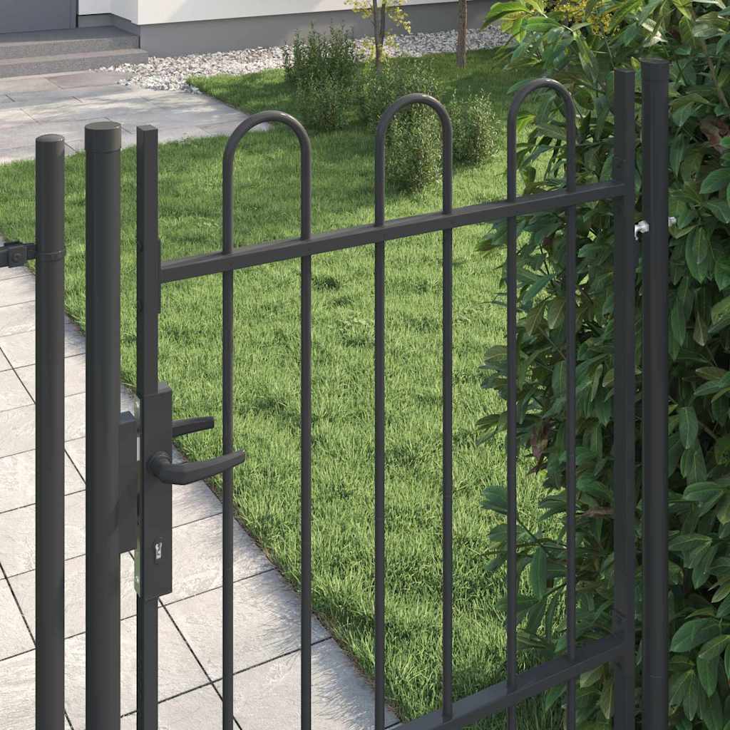 Cancello per recinzione con blocco Grigio 103 x 200 cm