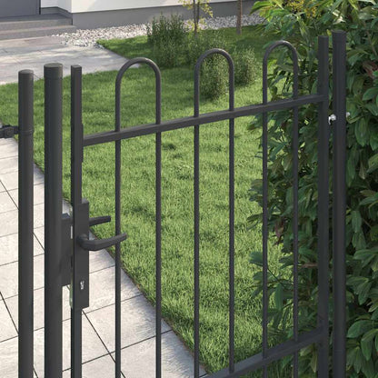 Cancello per recinzione con blocco Grigio 103 x 200 cm