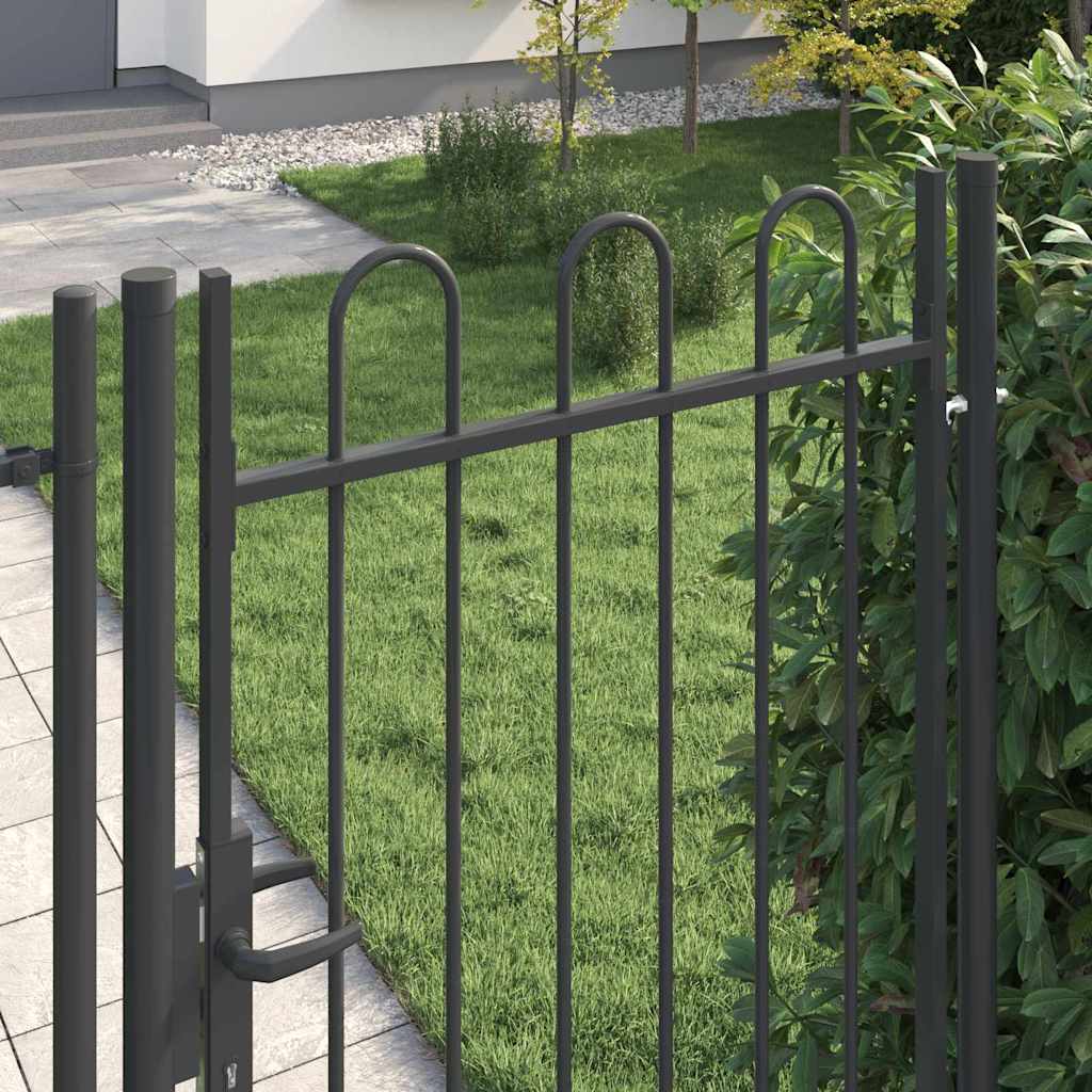 Cancello per recinzione con blocco Grigio 103 x 225 cm
