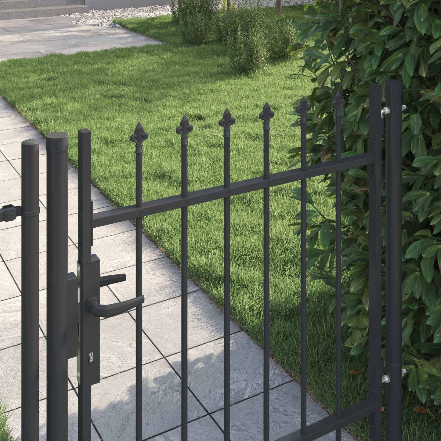 Cancello per recinzione con blocco Boxtel Grigio 103 x 150 cm