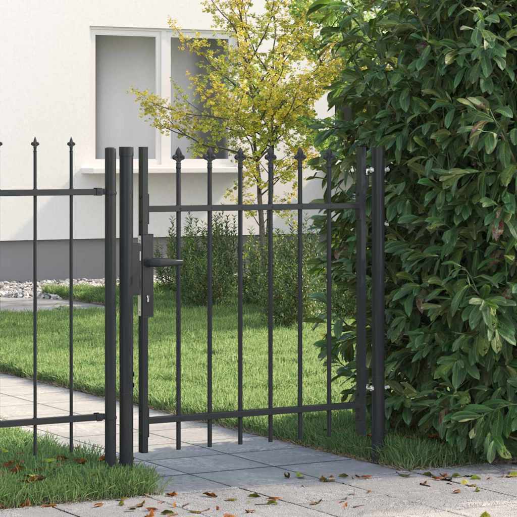 Cancello per recinzione con blocco Grigio 103 x 150 cm