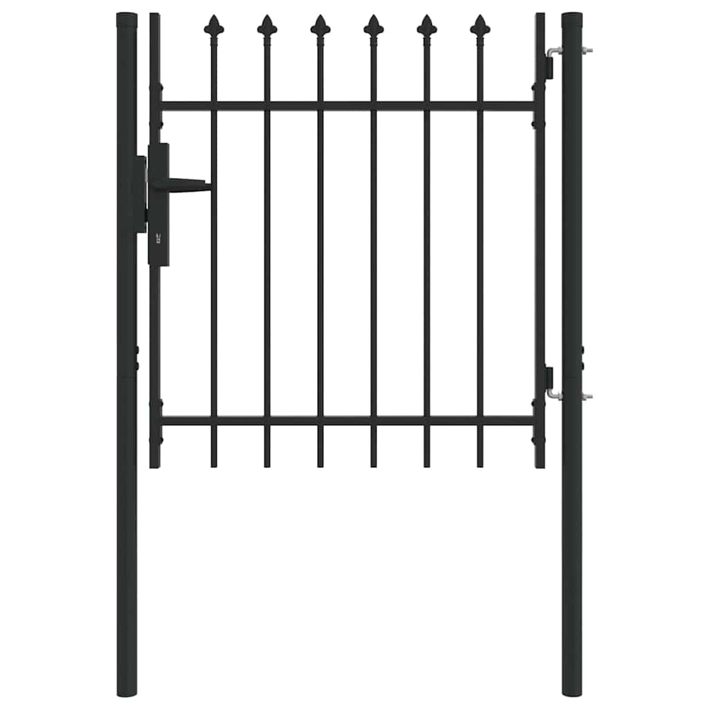 Cancello per recinzione con blocco Grigio 103 x 150 cm