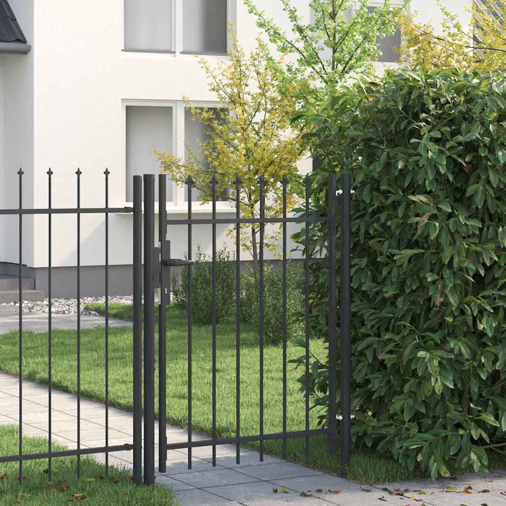 Cancello per recinzione con blocco Grigio 103 x 175 cm