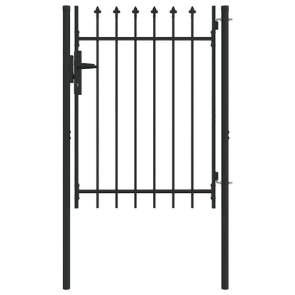 Cancello per recinzione con blocco Grigio 103 x 175 cm