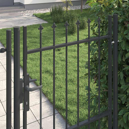 Cancello per recinzione con blocco Grigio 103 x 200 cm