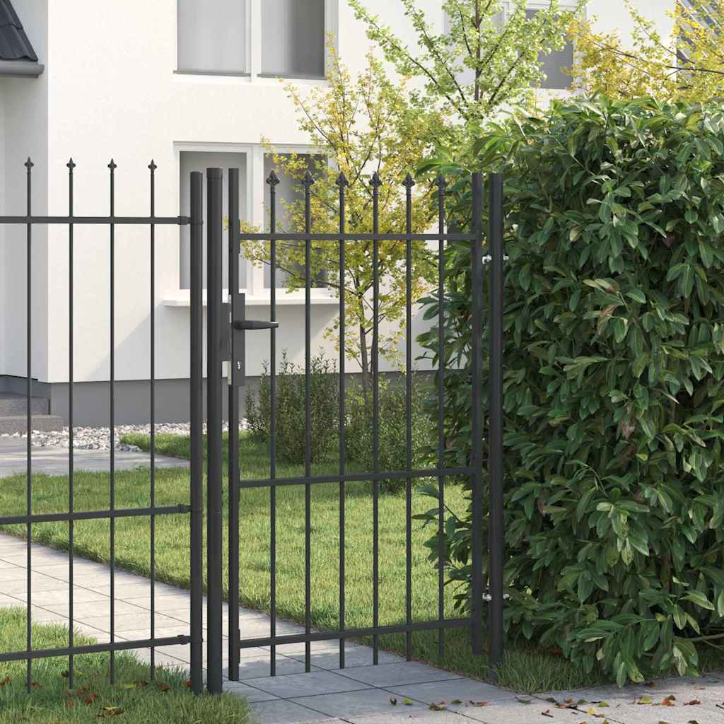 Cancello per recinzione con blocco Grigio 103 x 200 cm