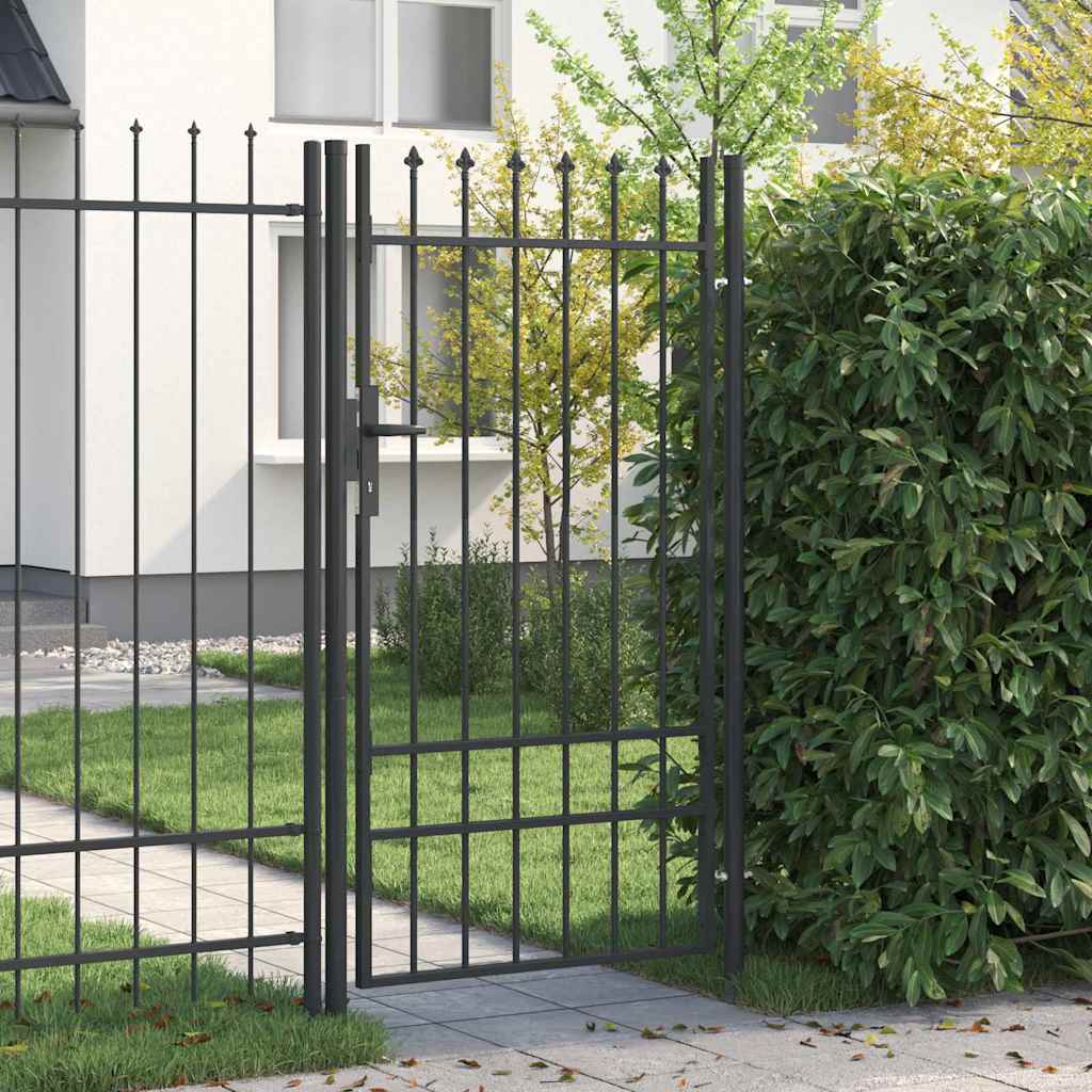 Cancello per recinzione con blocco Grigio 103 x 225 cm