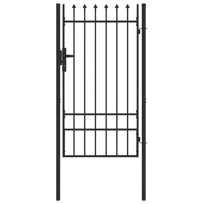 Cancello per recinzione con blocco Grigio 103 x 225 cm