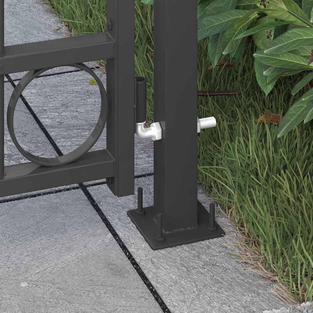 Palo della recinzione Grigio 200 x 88 x 14 cm Acciaio