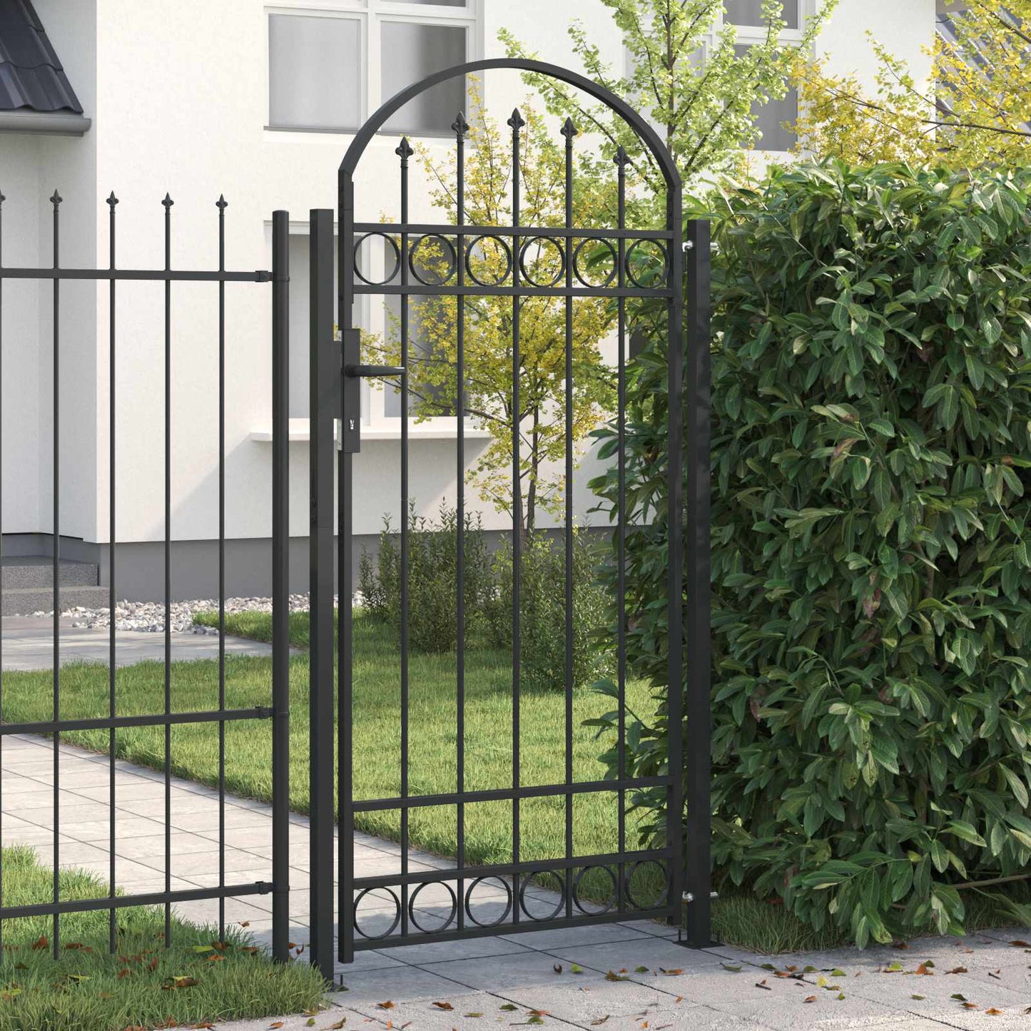 Palo della recinzione Grigio 200 x 88 x 14 cm Acciaio
