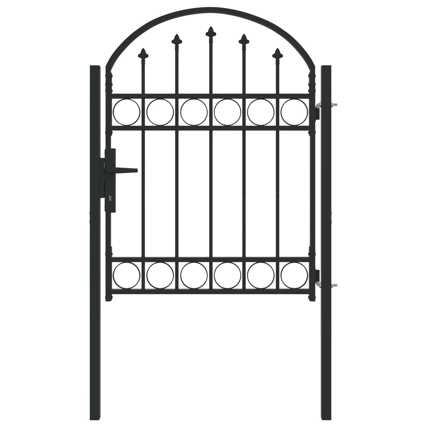 Cancello per recinzione con blocco Grigio 100 x 125 cm