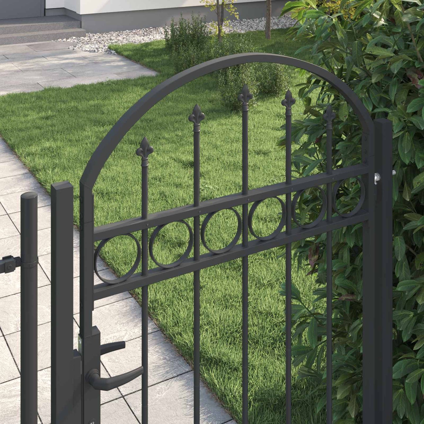 Cancello per recinzione con blocco Grigio 100 x 150 cm