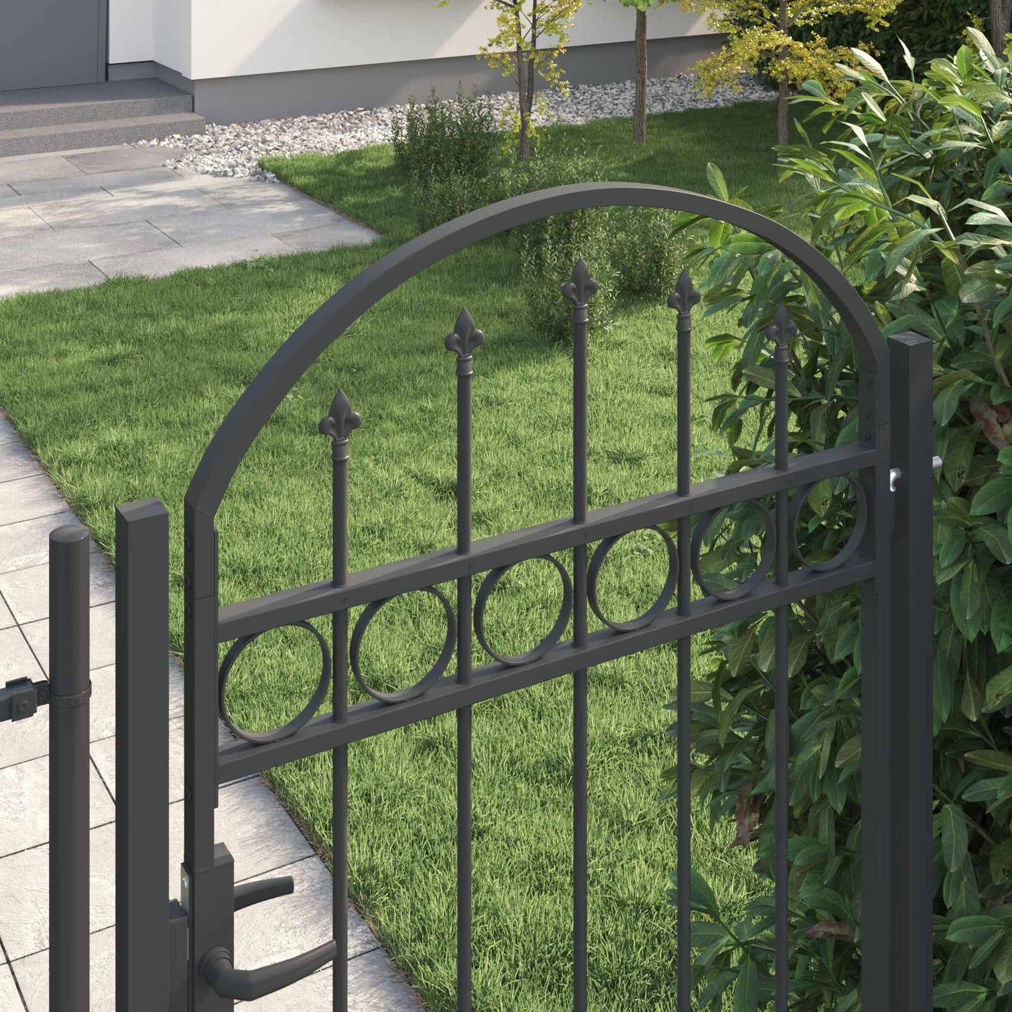 Cancello per recinzione con blocco Grigio 100 x 175 cm