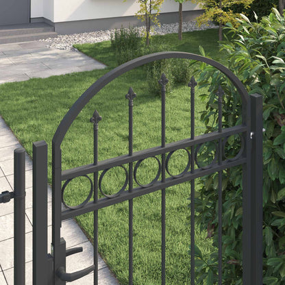 Cancello per recinzione con blocco Grigio 100 x 175 cm