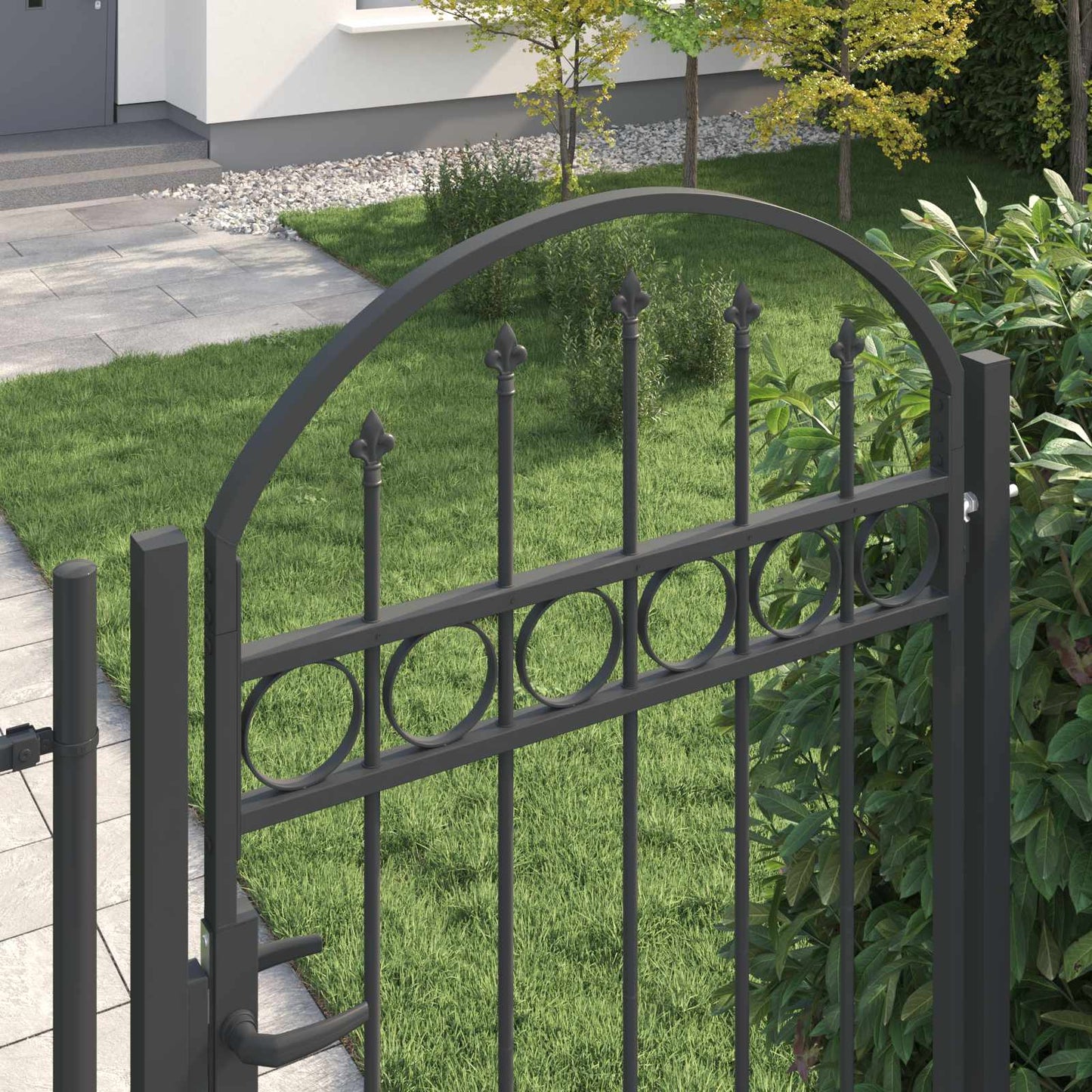 Cancello per recinzione con blocco Grigio 100 x 195 cm