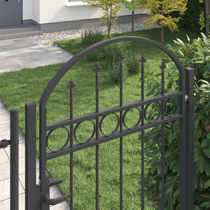 Cancello per recinzione con blocco Grigio 100 x 195 cm