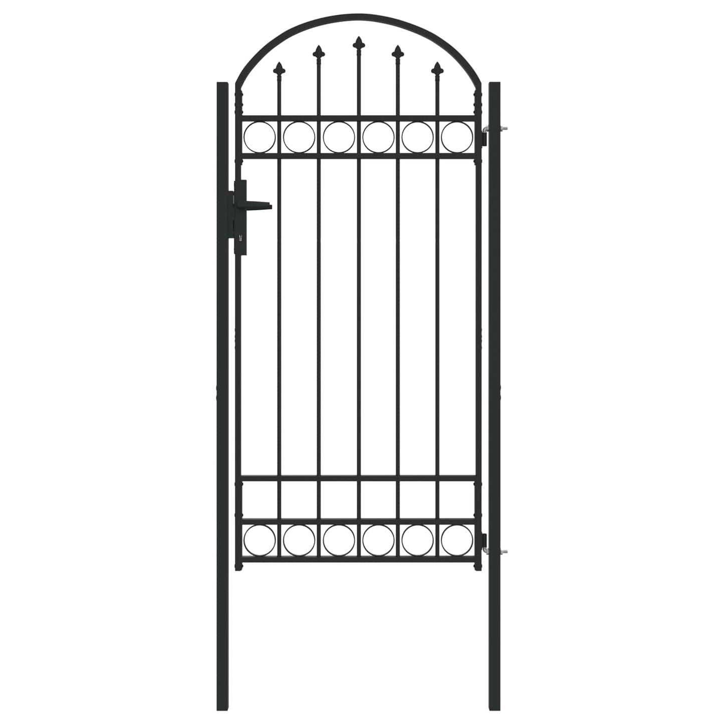 Cancello per recinzione con blocco Grigio 100 x 195 cm