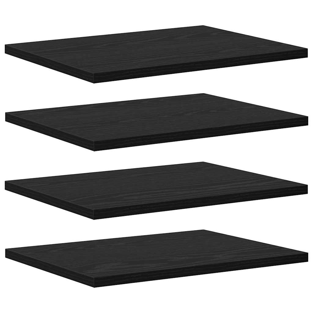 Scaffale 4 pcs Nero 40 x 30 x 1,5 cm Legno multistrato