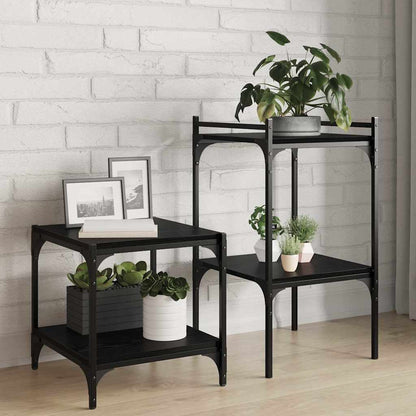 Scaffale 4 pcs Nero 40 x 40 x 1,5 cm Legno multistrato