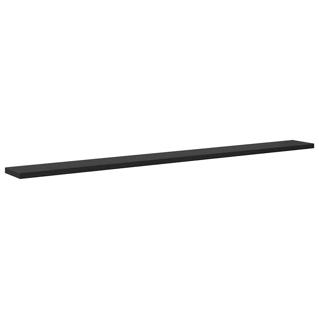 Scaffale 4 pcs Nero 100 x 10 x 1,5 cm Legno multistrato