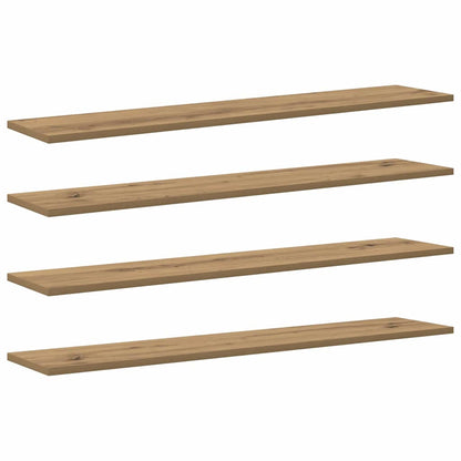 Scaffale 4 pcs Marrone 100 x 20 x 1,5 cm Legno multistrato