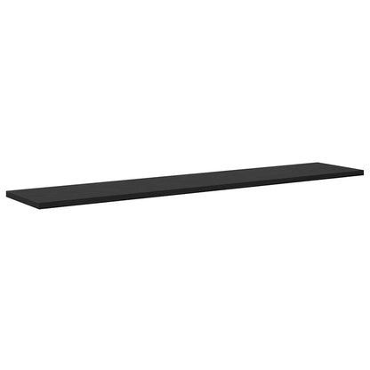 Scaffale 4 pcs Nero 100 x 20 x 1,5 cm Legno multistrato