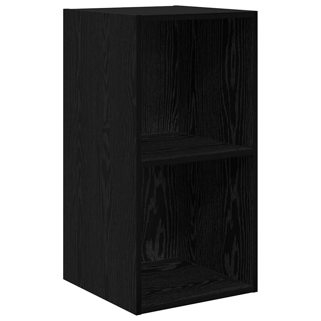 Set mobile TV Rovere Nero 37 x 37 x 72 cm Legno multistrato