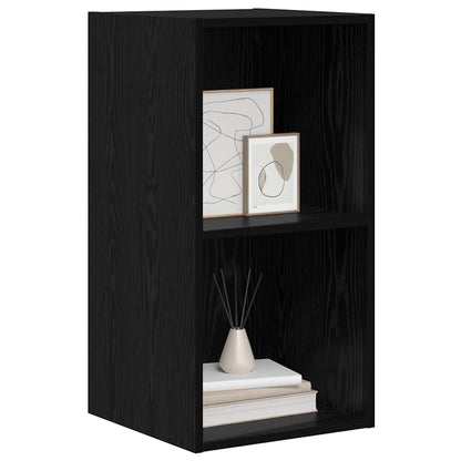 Set mobile TV Rovere Nero 37 x 37 x 72 cm Legno multistrato