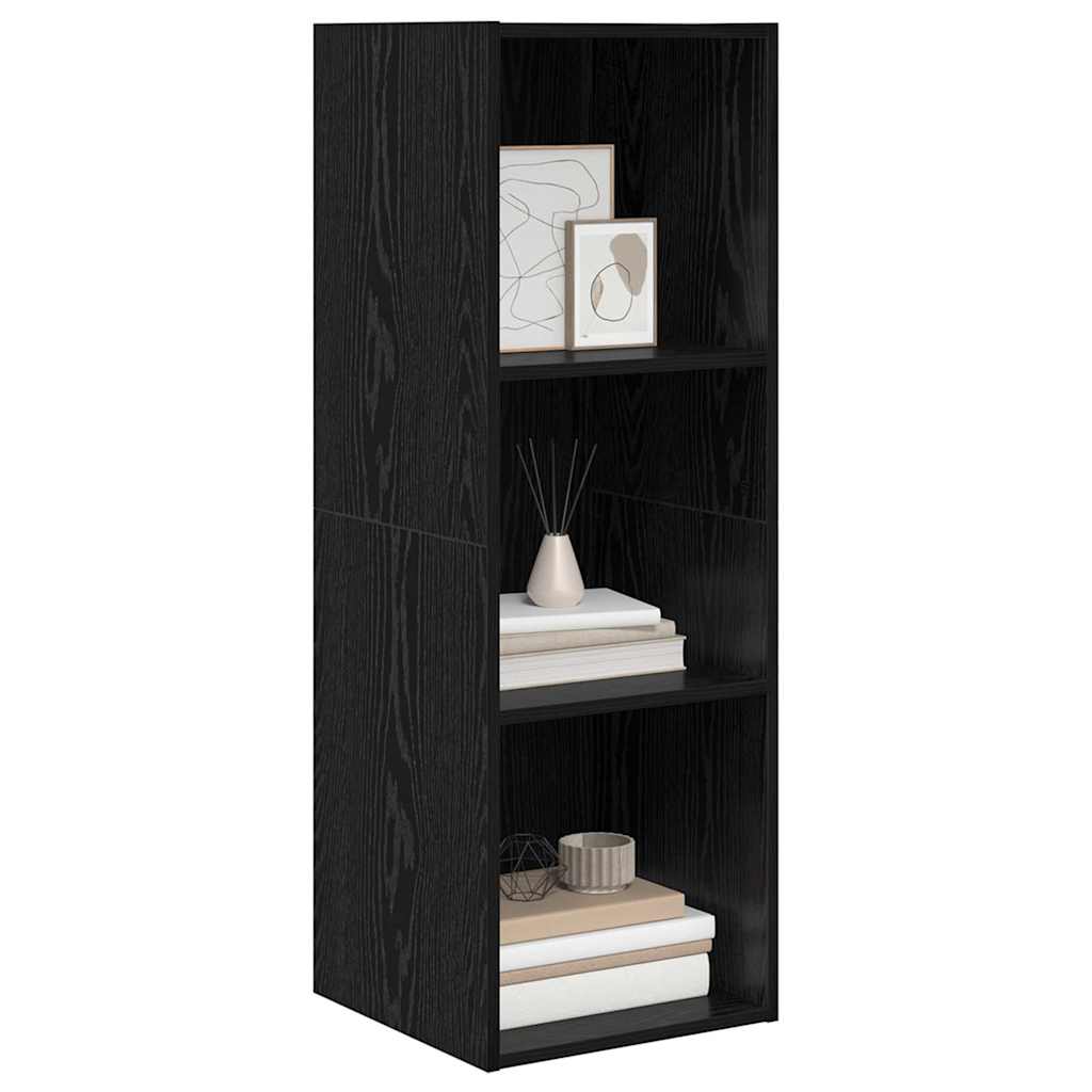 Set mobile TV Rovere Nero 37 x 37 x 107 cm Legno multistrato