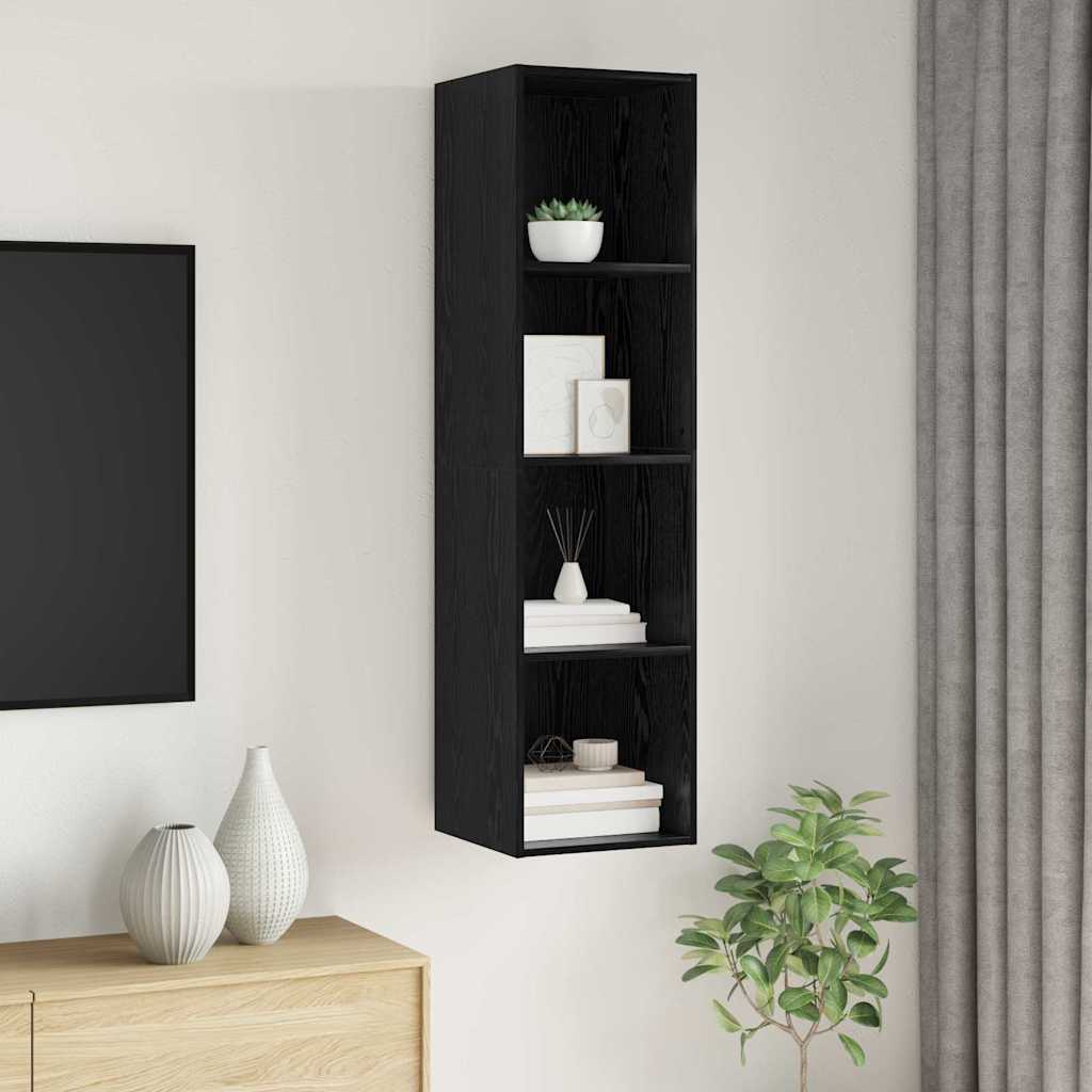 Set mobile TV Rovere Nero 37 x 37 x 142,5 cm Legno multistrato