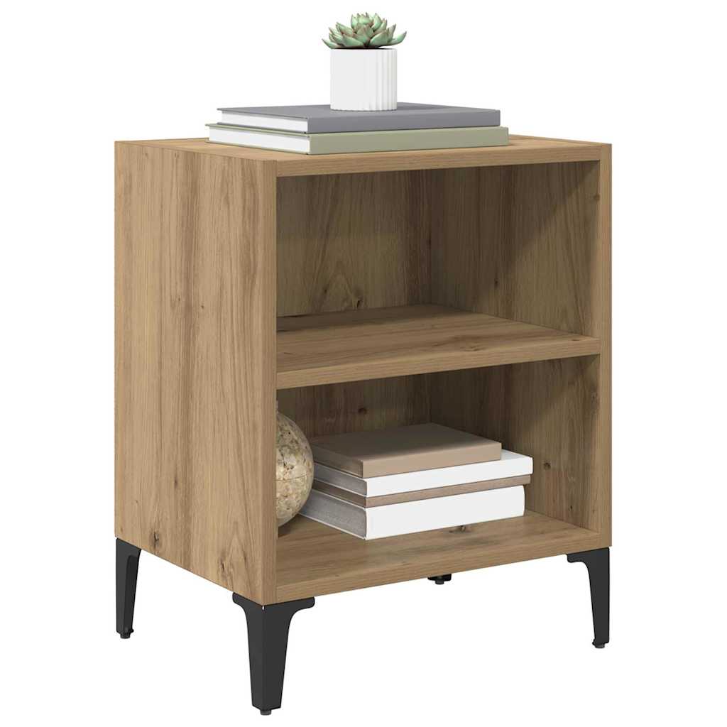 Armadio da Notte 2 pcs Rovere artigianale 40 x 30 x 50 cm