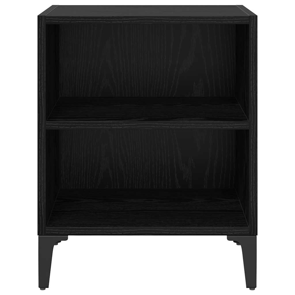 Armadio da Notte Rovere Nero 40 x 30 x 50 cm Legno multistrato