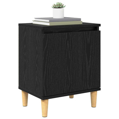 Armadio da Notte Rovere Nero 40 x 30 x 50 cm Legno multistrato