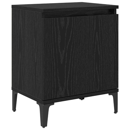 Armadio da Notte Rovere Nero 40 x 30 x 50 cm Legno multistrato