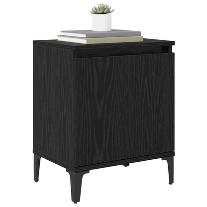 Armadio da Notte Rovere Nero 40 x 30 x 50 cm Legno multistrato