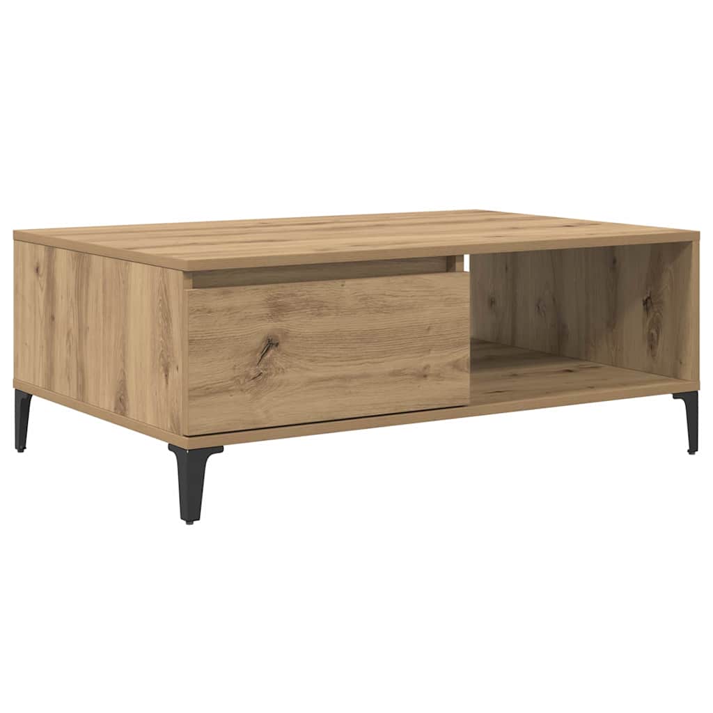 Tavolino da salotto Rovere artigianale 90 x 60 x 35 cm