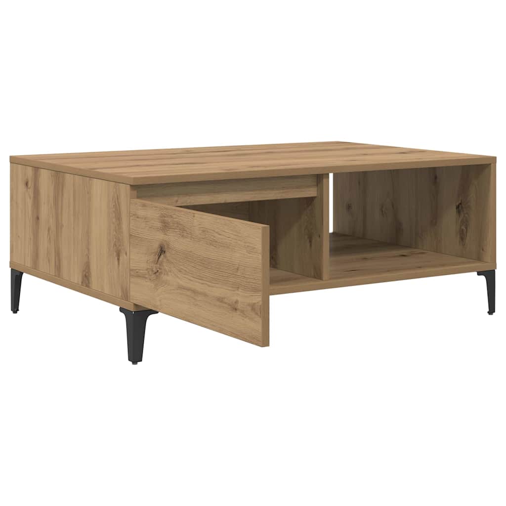 Tavolino da salotto Rovere artigianale 90 x 60 x 35 cm