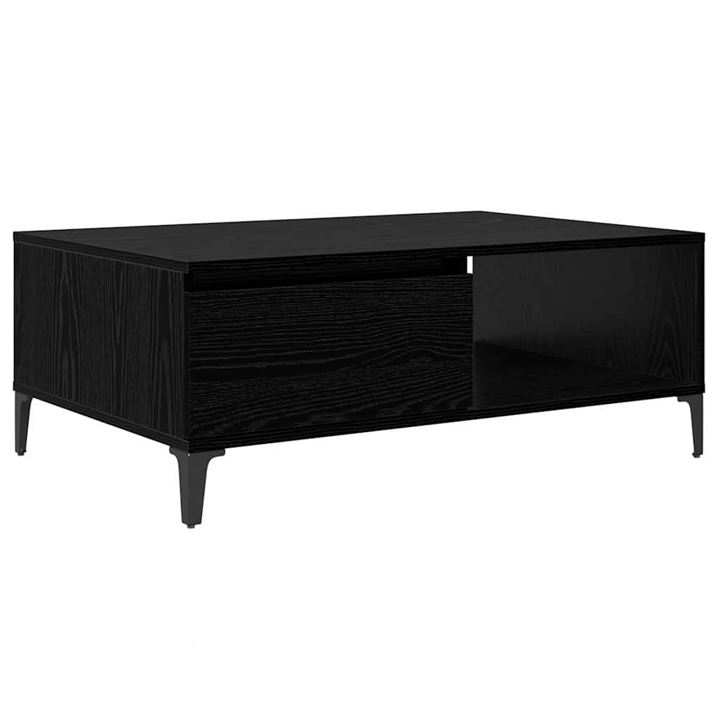 Tavolino da salotto Rovere Nero 90 x 60 x 35 cm