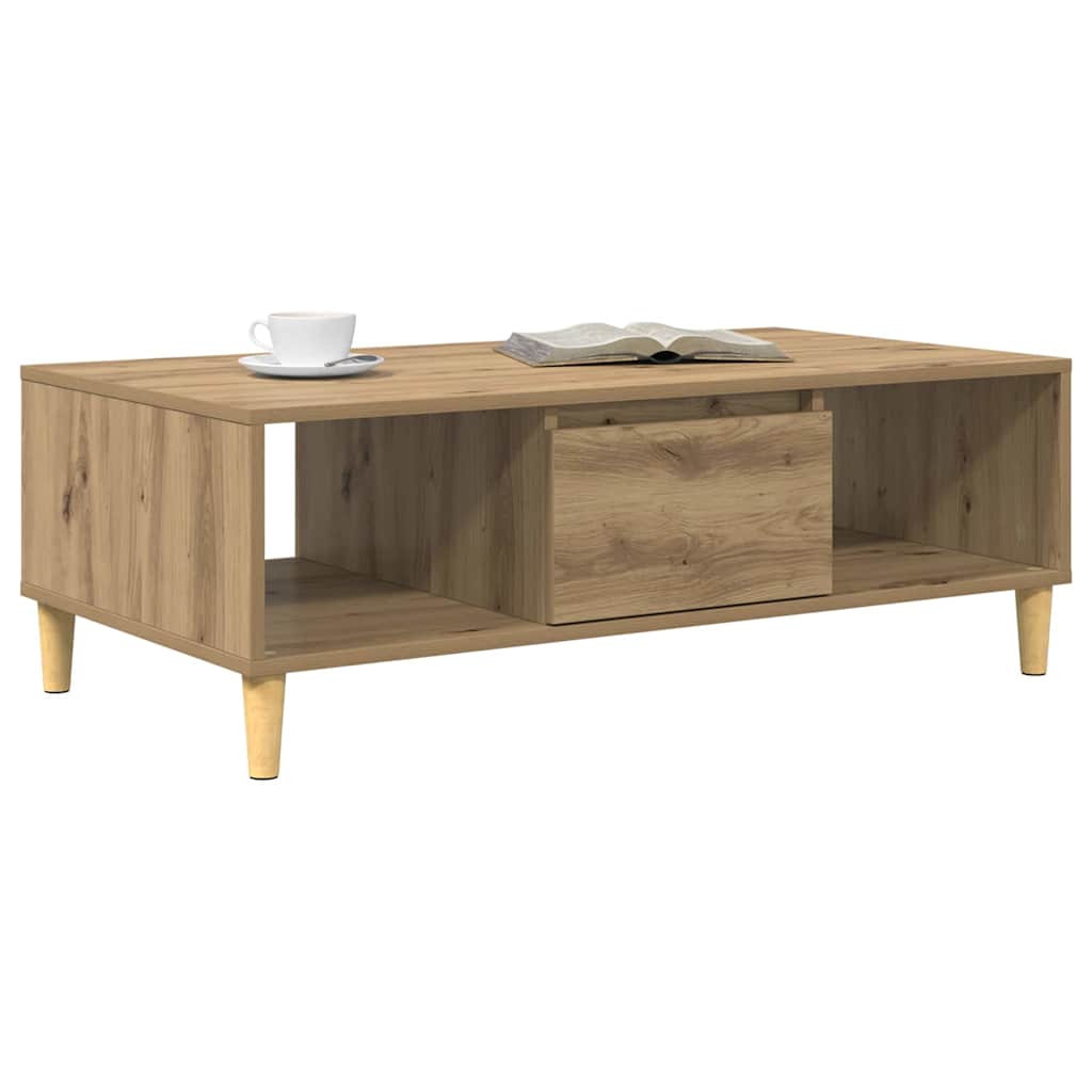 Tavolino da salotto Rovere artigianale 102 x 55 x 35 cm