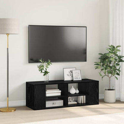 Set mobile TV Rovere Nero 102 x 35 x 35 cm Legno multistrato