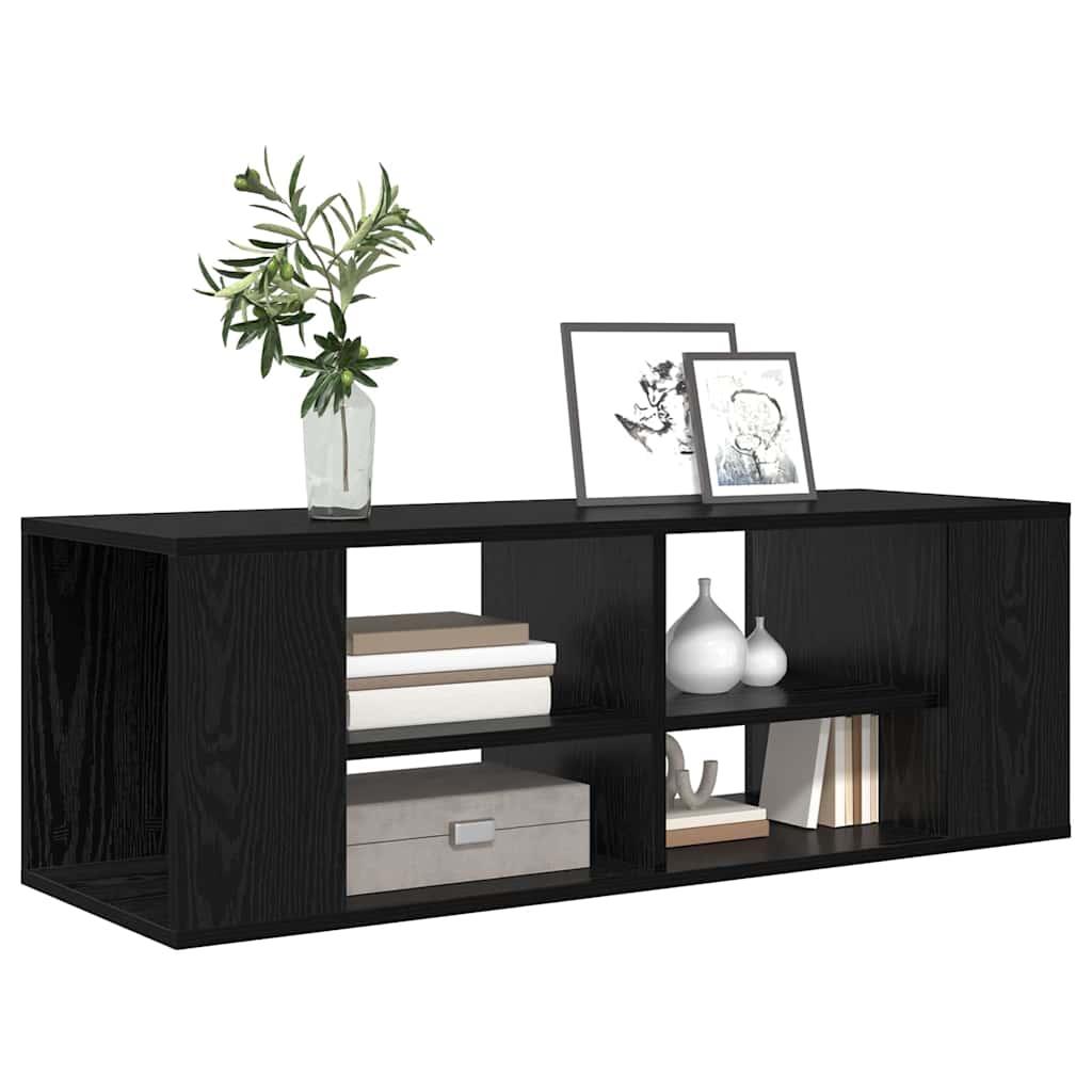 Set mobile TV Rovere Nero 102 x 35 x 35 cm Legno multistrato