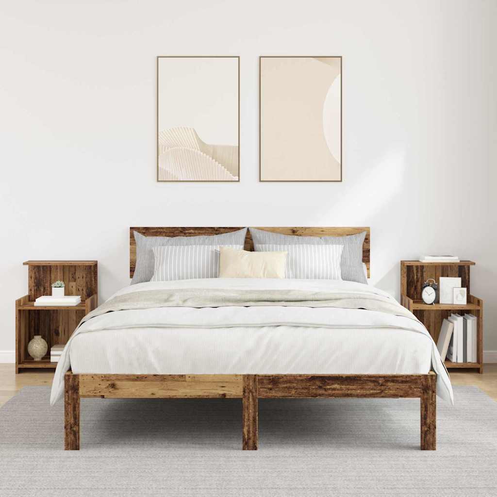 Armadio da Notte 2 pcs Legno vecchio 40 x 35 x 60 cm