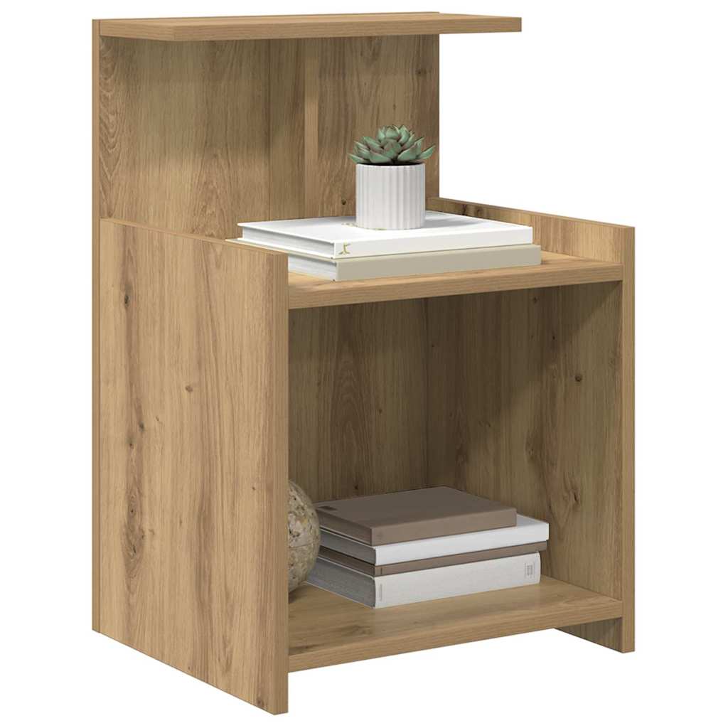 Armadio da Notte 2 pcs Rovere artigianale 40 x 35 x 60 cm